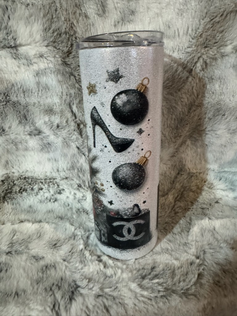 Christmas Luxury Designer Glitter Tumbler