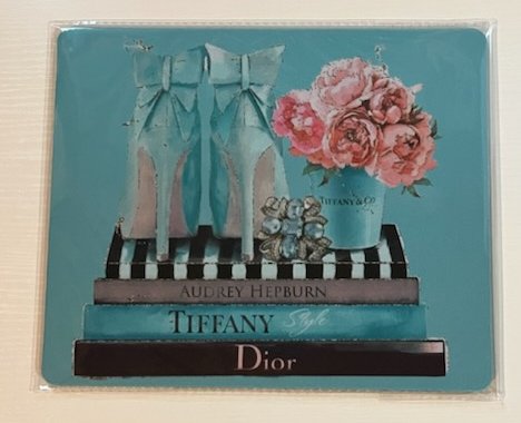Luxury Designer Heels Book Stack Mousepad