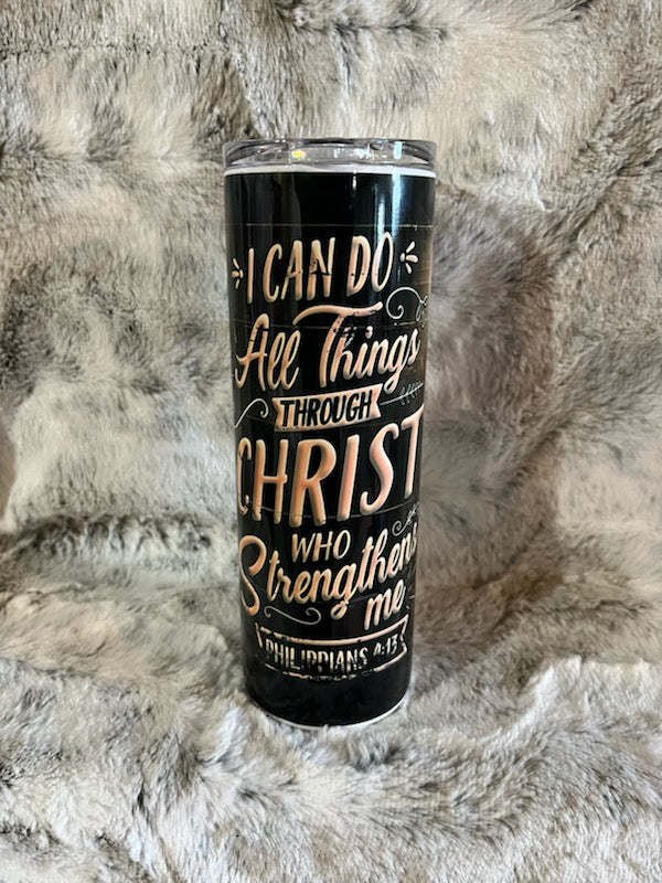 Jesus/Lion "I can do all things through Christ" Tumbler