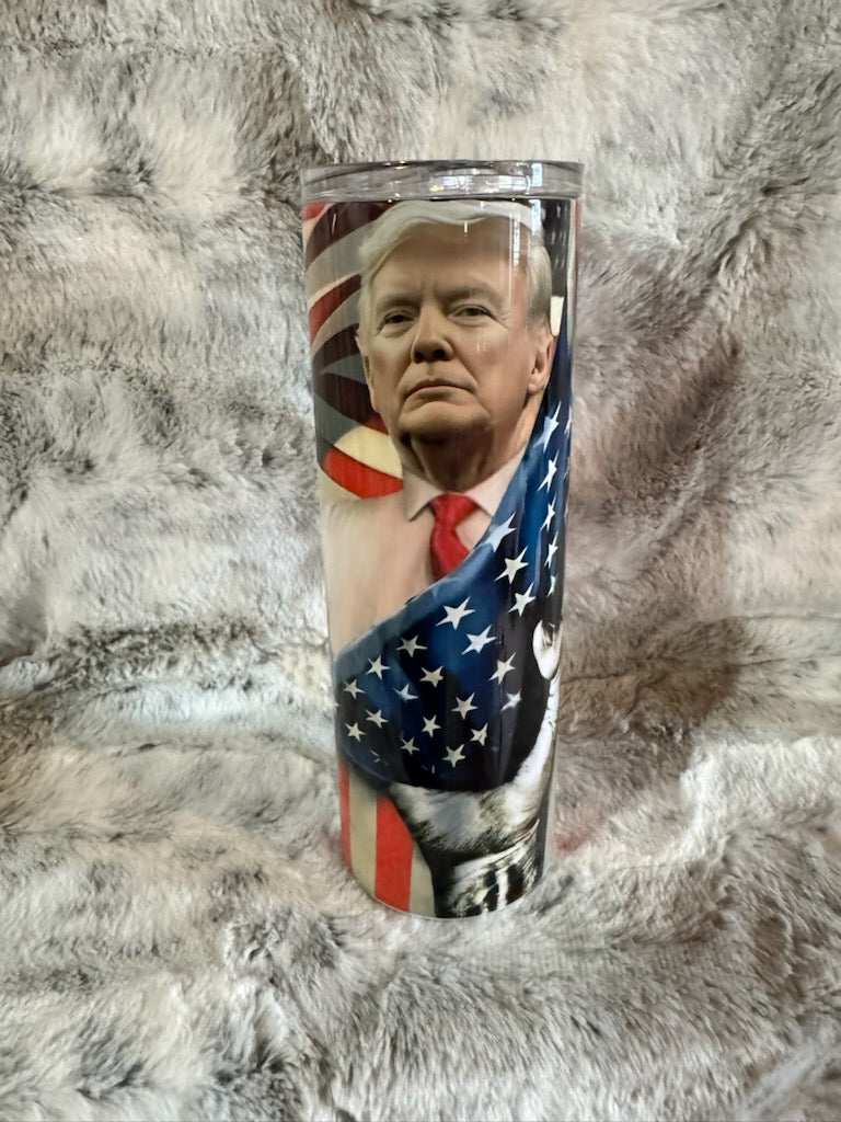 Donald Trump American Flag Honor Tumbler