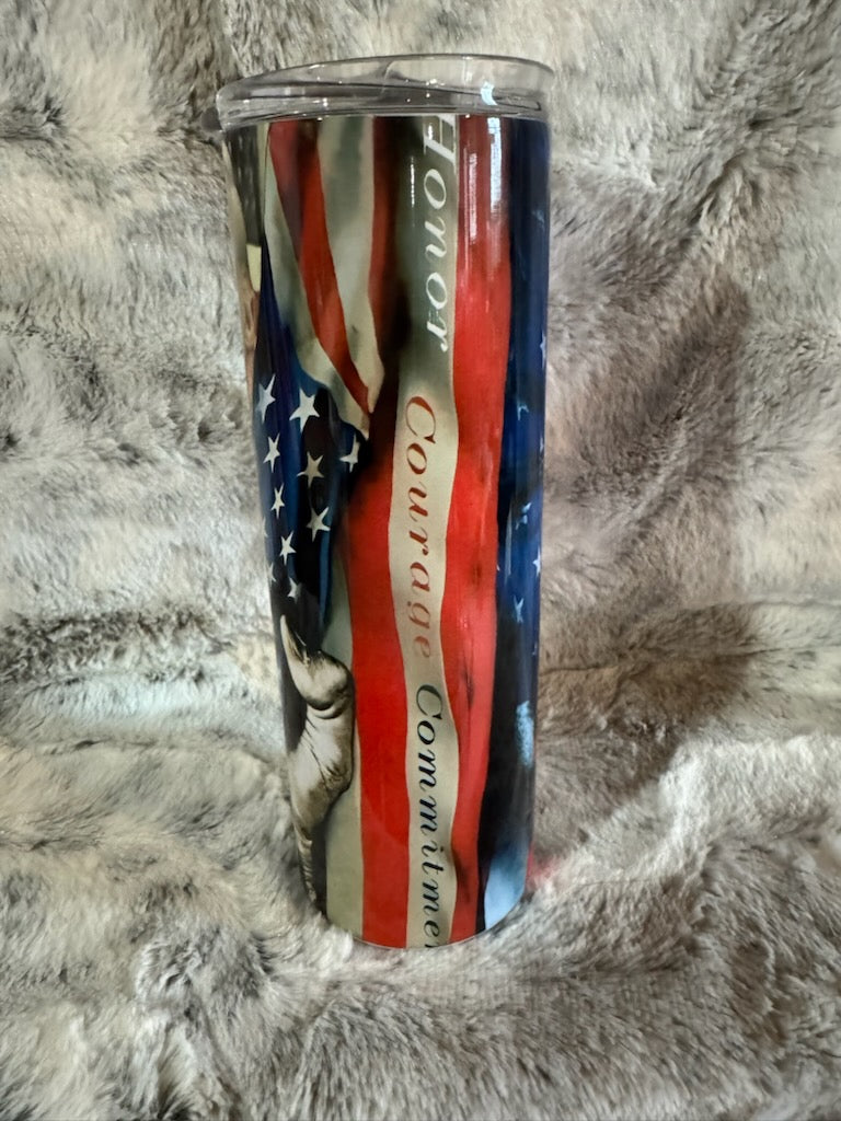 Donald Trump American Flag Honor Tumbler