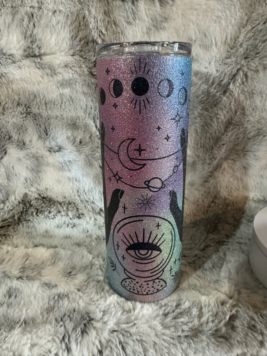 Magical Mystical Crystal Ball Glitter Tumbler