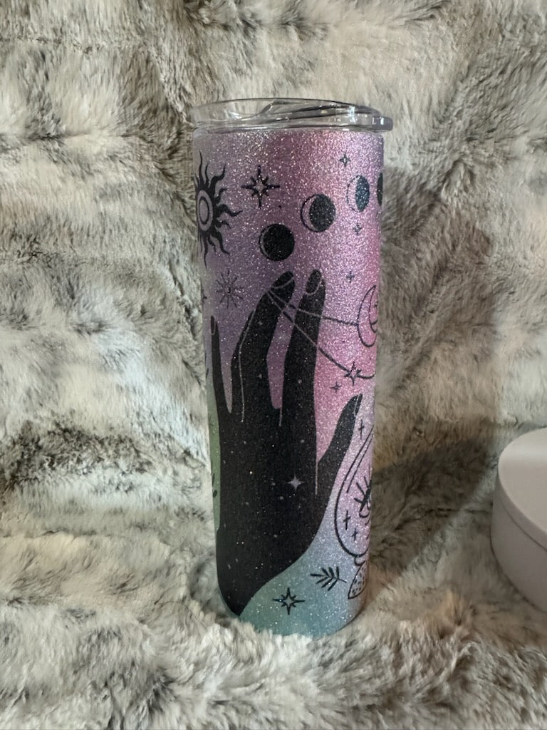 Magical Mystical Crystal Ball Glitter Tumbler