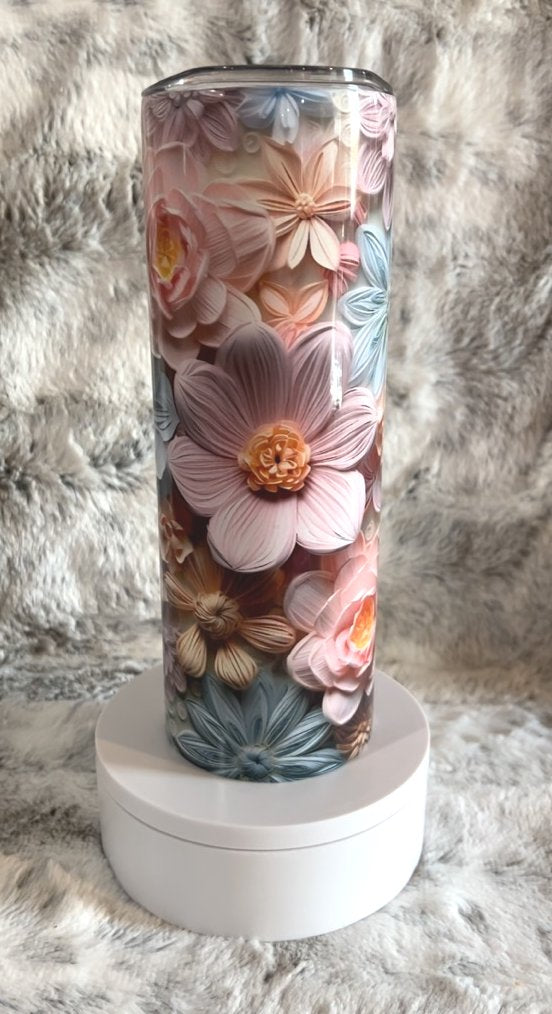 Pastel Flowers Tumbler