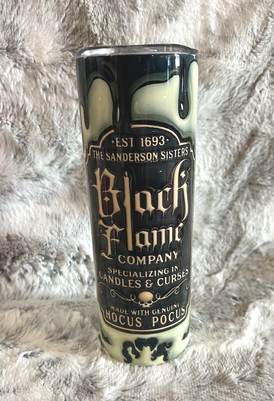 Hocus Pocus Black Flame Candle Tumbler