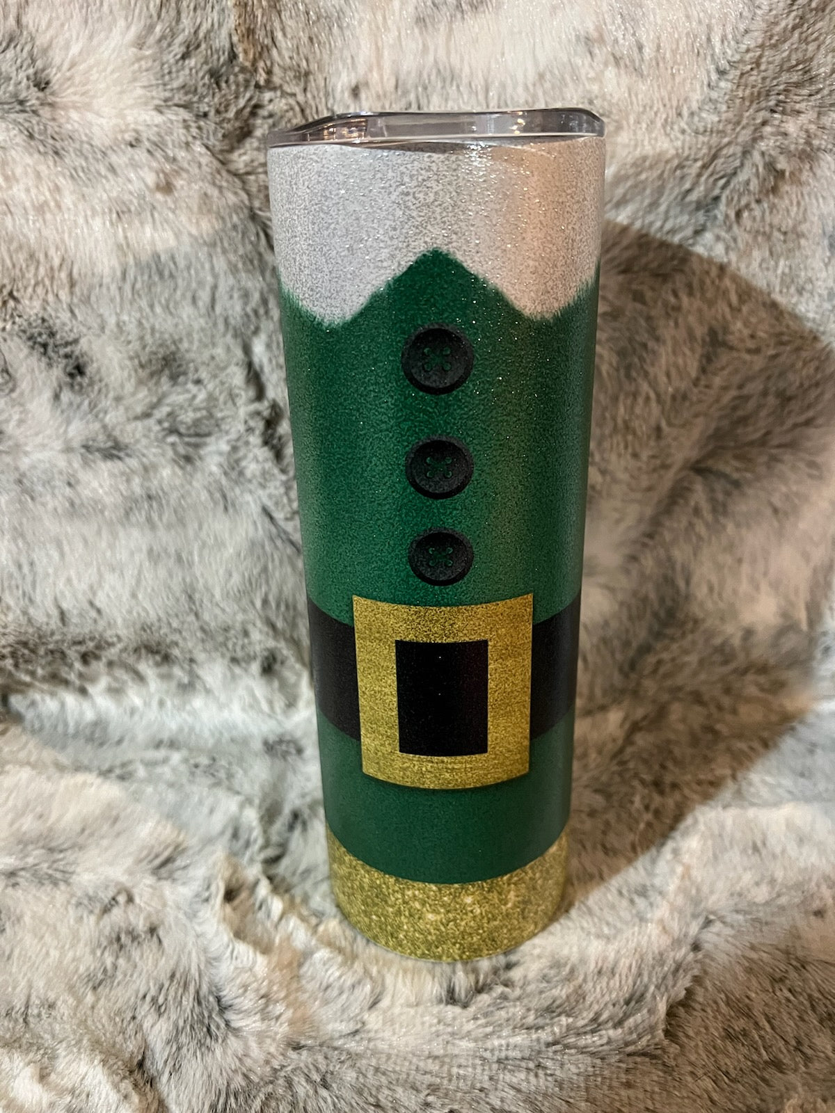 Elf Suit Glitter Tumbler