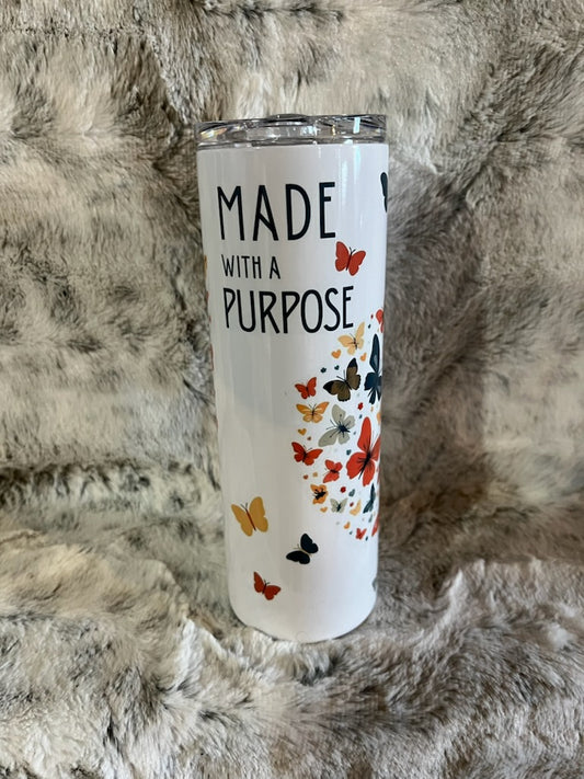 Made with a Purpose Butterly Heart Tumbler