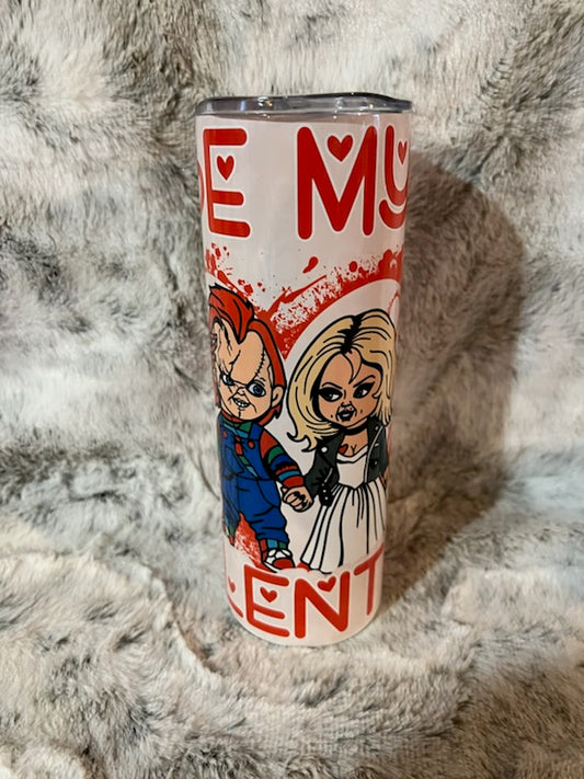 Chucky Tiffany Be My Valentine Tumbler