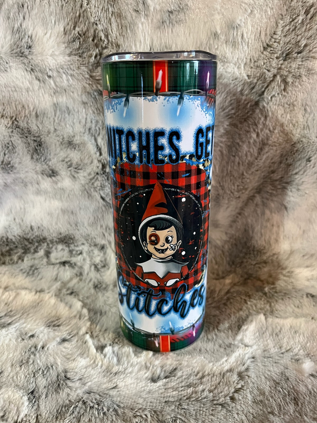 Snitches Get Stiches Elf on the Shelf Tumbler