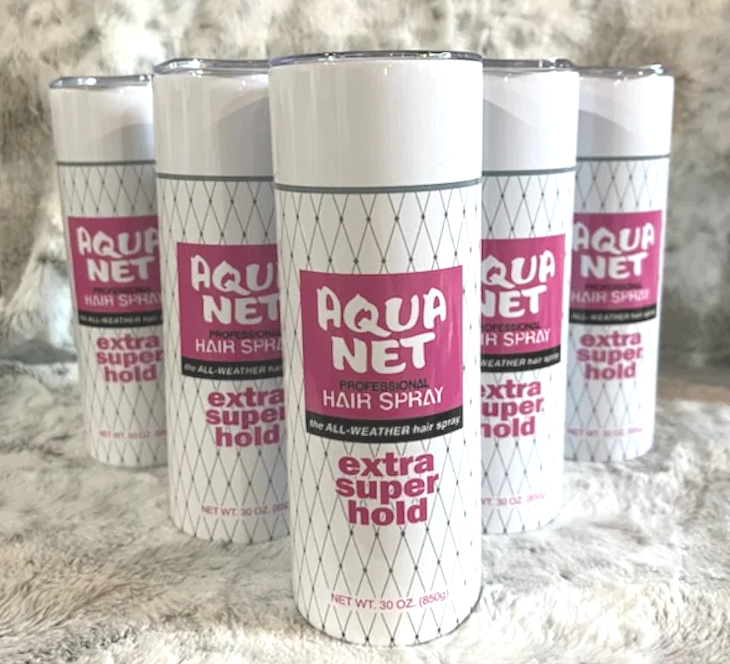 80's Aqua Net White Hairspray Tumbler